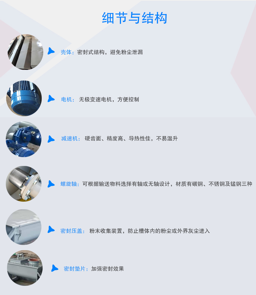 粉料螺旋输送机细节展示