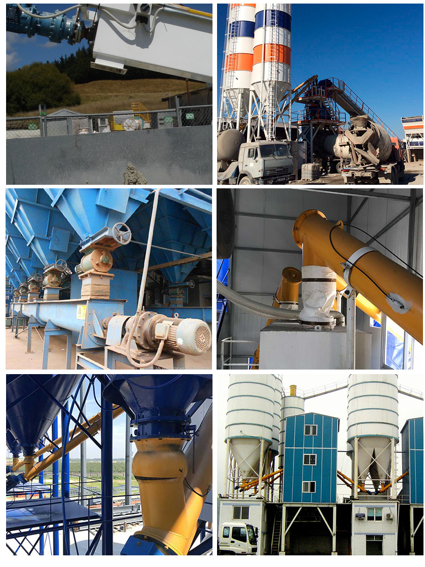 混凝土螺旋输送机现场图